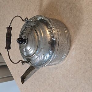 Vintage Revere Metal Kettle with Wooden Handle